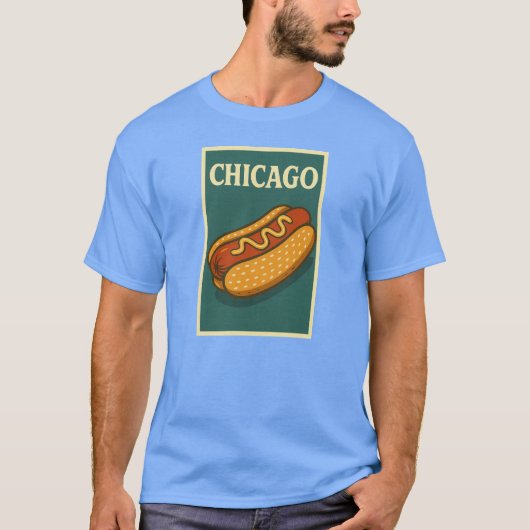 T-shirt Chien Chaud de Chicago (Devant)