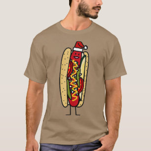 T-shirt Chien chaud de Chicago Noël chapeau de Noël