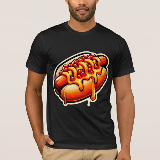 T-SHIRT CHIEN CHAUD DE FROMAGE SAUSAGE-CHILI 6 (Devant)