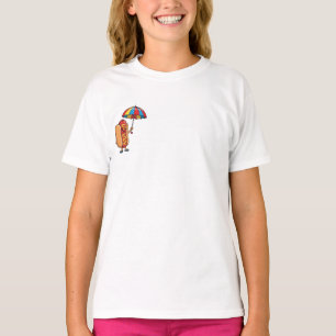 T-shirt Chien chaud de plage souriant avec des enfants au