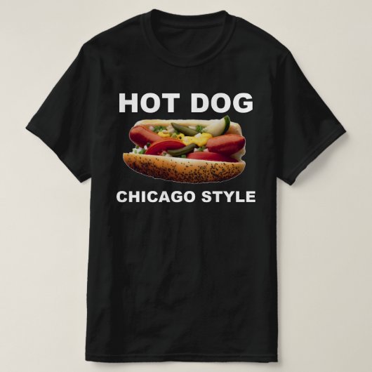 T-shirt Chien chaud de style Chicago (Design devant)