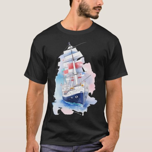 T-shirt Chien chaud façon feu de camp (Devant)