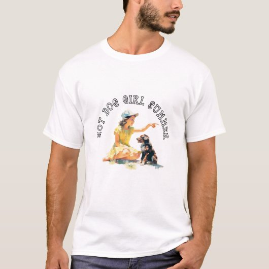 T-SHIRT CHIEN CHAUD FILLE ÉTÉ (Devant)
