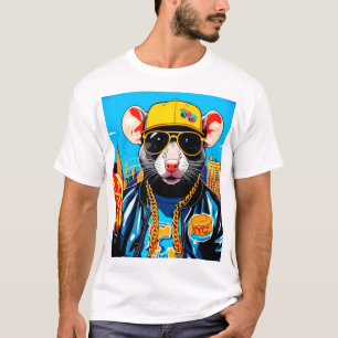 T-SHIRT CHIEN CHAUD MANGEANT NYC RAT 4