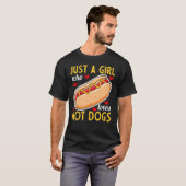 T-shirt Chien Chaud Manger Chien Chaud Juste Une Fille Qui (Devant entier)