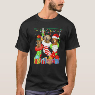 T-shirt Chien Chaussettes de Noël de Retriever doré Pyjama
