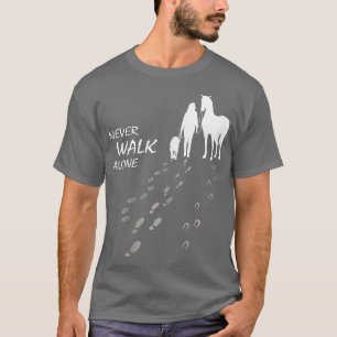 T-shirt Chien cheval ne jamais marcher seul cheval ventila