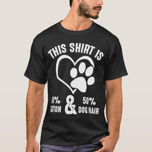 T-shirt Chien Cheveux Drôle Idée Citation Pour Chat Aimant (Devant)
