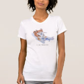 T-shirt Chien chiche chiot chicane inu avec pignon rose (Devant)