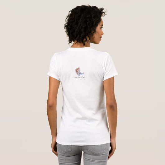 T-shirt Chien chiche chiot chicane inu avec pignon rose (Dos entier)