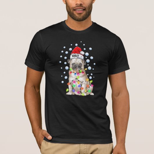 T-shirt Chien Chien Chien Chien Chien Chien Carlin de Noël (Devant)