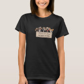 T-shirt Chien Chien Chien Mignonne Marcher assis Business  (Devant)