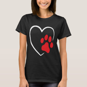 T-shirt Chien Chien Coeur Chien animal Chien drôle amant c