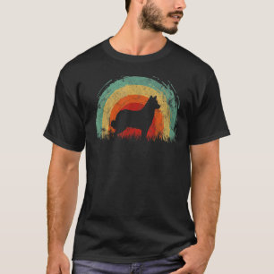 T-shirt Chien-chien croate rétro Vintage Chien-arc-en-ciel