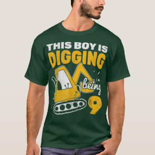 T-shirt Chien Chien Etre 9 Camion Construction Excavateur