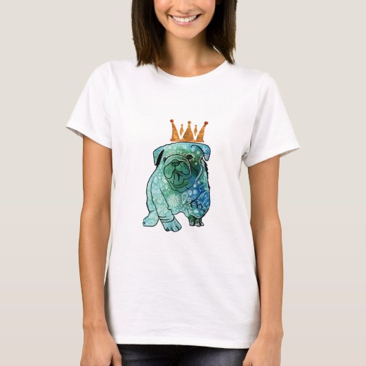 T-shirt Chien Chien Français Chien Chien Couronne Femme Ch (Devant)