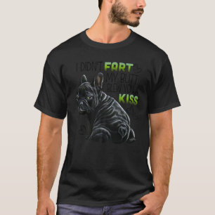 T-shirt Chien-chien français noir, je n'ai pas pété, drôle