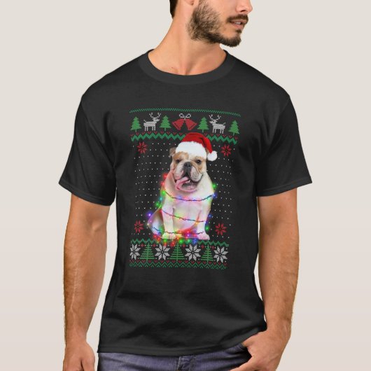 T-shirt Chien Chien moche Sweater Noël Chien chiot Aimer (Devant)
