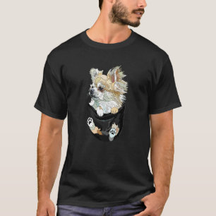 T-shirt Chien Chihuahua Dans La Poche Chiwawa Amant Long C