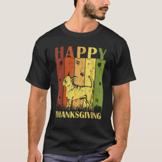 T-shirt Chien Chihuahua Rétro de Thanksgiving Fête de Than