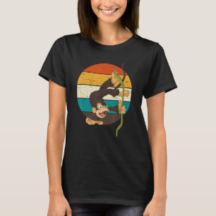T-shirt Chien Chimpanzé Zoo animal Retro Singe