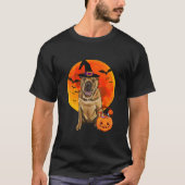 T-shirt Chien chinois Shar Pei Halloween Jack-o'-lantern P (Devant)