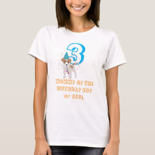 T-shirt Chien Chiot Anniversaire Fête Maman Anniversaire G
