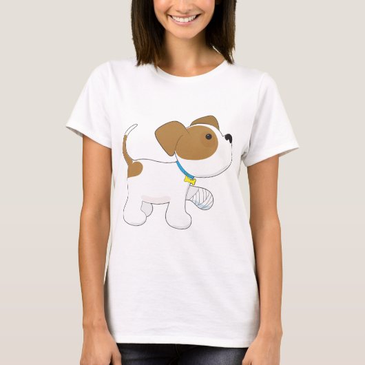 T-shirt Chien chiot blessé (Devant)