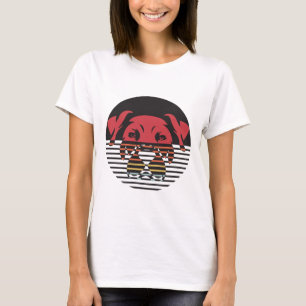 T-shirt Chien Chiot Chemise J'Aime Chiens Paw Imprimer Coe