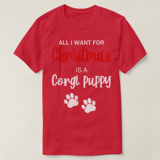 T-shirt Chien chiot coquelicot de Noël drôle  (Design devant)