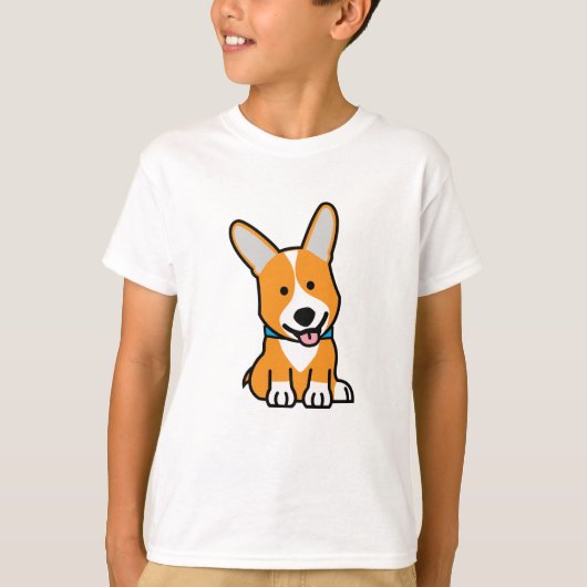 T-shirt Chien chiot Corgi Corgis joyeux Pembroke Welsh (Devant)
