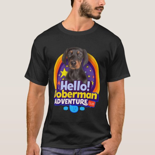 T-shirt Chien chiot Doberman (Devant)