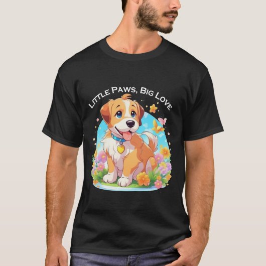 T-shirt Chien chiot mignon (Devant)