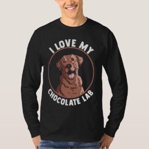 T-shirt Chien Choco Labrador Maman Papa J'adore Mon Chocol