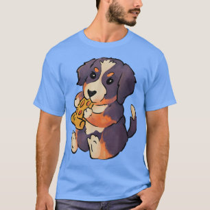 T-shirt Chien chou mignon mangeant Pizza Enfants Restaurat