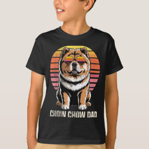 T-shirt Chien Chow Chow Papa Rétro Cool Drôle Propriétaire