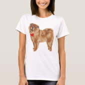 T-shirt Chien Chow Chow peint à la main (Devant)
