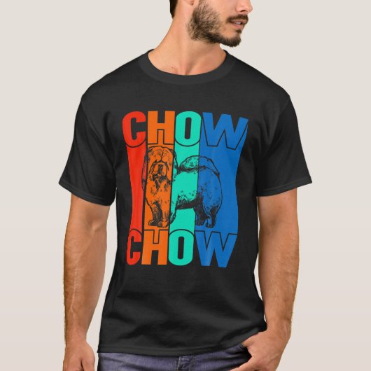 T-shirt Chien Chow Chow vintage (Devant)