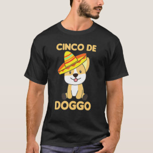 T-shirt Chien Cinco De Doggo Mexicain Sombrero Corgi