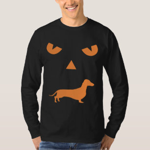 T-shirt Chien Citrouille d'Halloween Dachshund