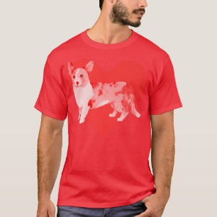 T-shirt Chien Coeur Rouge Cardigan Welsh Corgi589