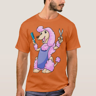 T-shirt Chien coiffeur avec ciseaux et peigne