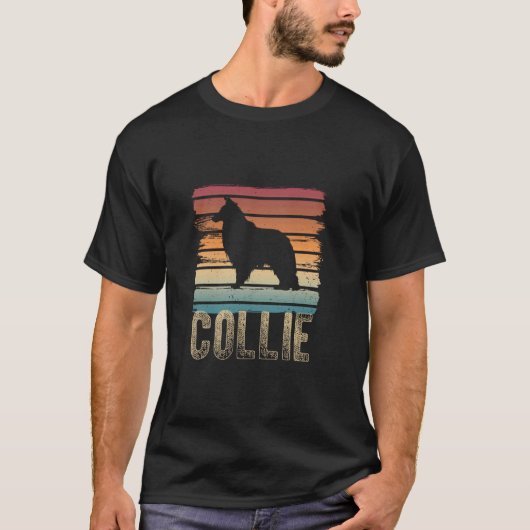 T-shirt Chien Colley à Poil Long (Devant)