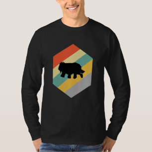 T-shirt Chien Colley Barbu Dessin Vintage