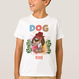 T-SHIRT CHIEN COLORÉ CHIEN FUNNY PERSONNALISÉ ENFANTS