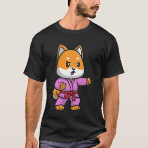 T-shirt Chien Combattant de Karaté Shiba Mignon Animal d'A