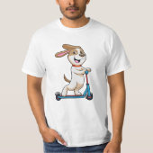 T-shirt Chien comme Biker avec Scooter (Devant)
