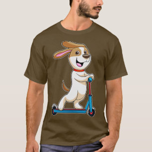 T-shirt Chien comme Biker avec Scooter 1