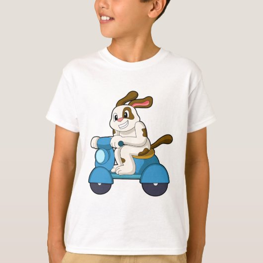 T-shirt Chien comme Biker avec Scooter.PNG (Devant)