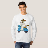 T-shirt Chien comme Biker avec Scooter.PNG (Devant entier)